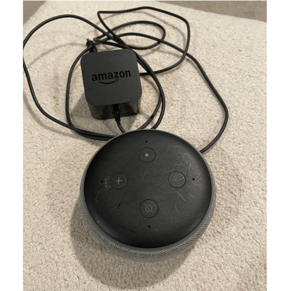 Amazon Echo Dot (3rd Gen) Smart Speaker - Gray - With Power Adapter - Picture 1 of 8